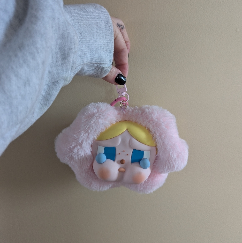 POPMART CRYBABY SAD CLUB PLUSH ZIPPER EARPHONE POUCH
